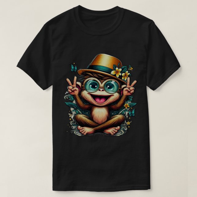 Peace Monkey T-Shirt (Design Front)