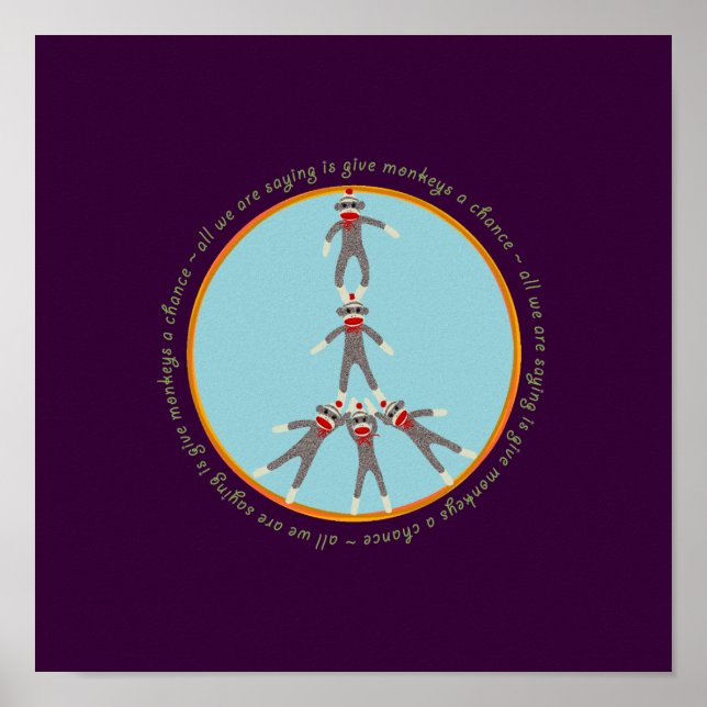 Peace Monkeys Poster (Front)