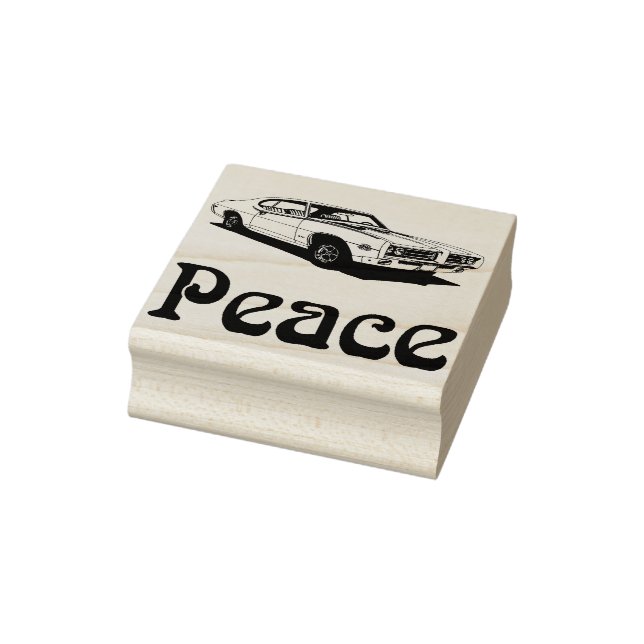 Peace muscle car 1960s rubber stamp (Stamp)