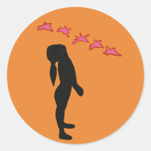 Peace, No more War Classic Round Sticker, Glossy Sticker