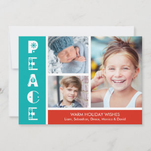 Peace Nordic Folk Art Photo Holiday Card