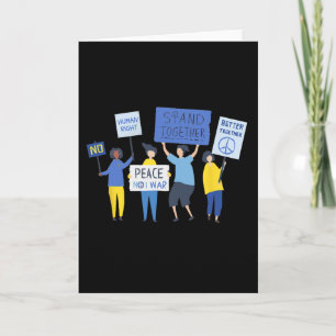 Peace Not War Anti War Ukraine Russia Card
