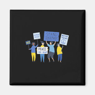 Peace Not War Anti War Ukraine Russia Magnet