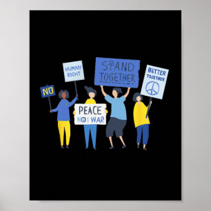 Peace Not War Anti War Ukraine Russia  Poster