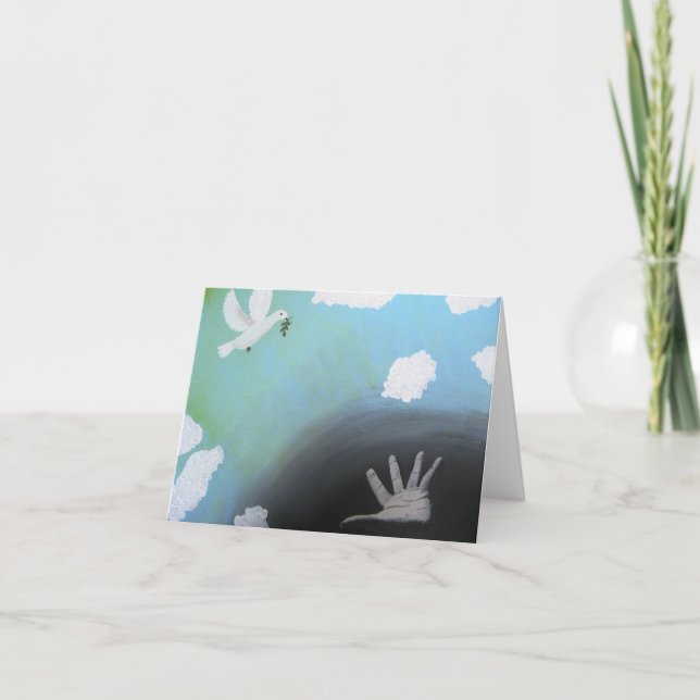 "Peace" Note Card from Canvas Justice (Front)