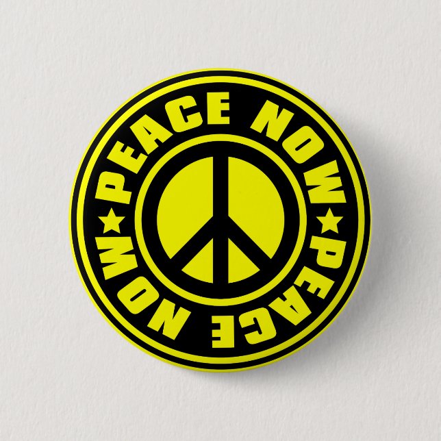 PEACE_NOW 6 CM ROUND BADGE (Front)