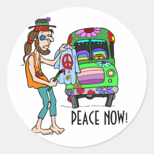 PEACE NOW! Round Sticker