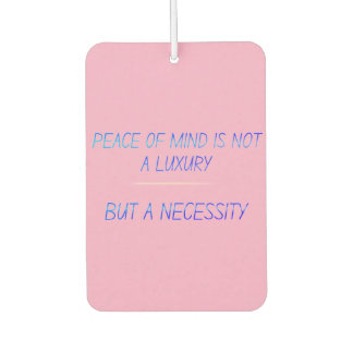 Peace of mind car air freshener