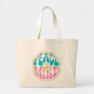 peace of mind design large tote bag