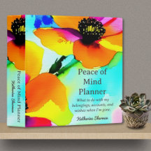 Peace of Mind End of Life Planner Estate Planning