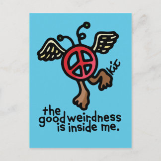 peace of weird postcard. postcard