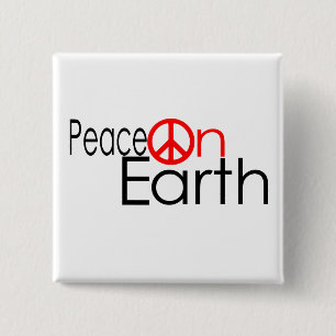 Peace on Earth 15 Cm Square Badge