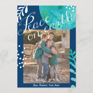 Peace on earth 5x7 two sided photo card