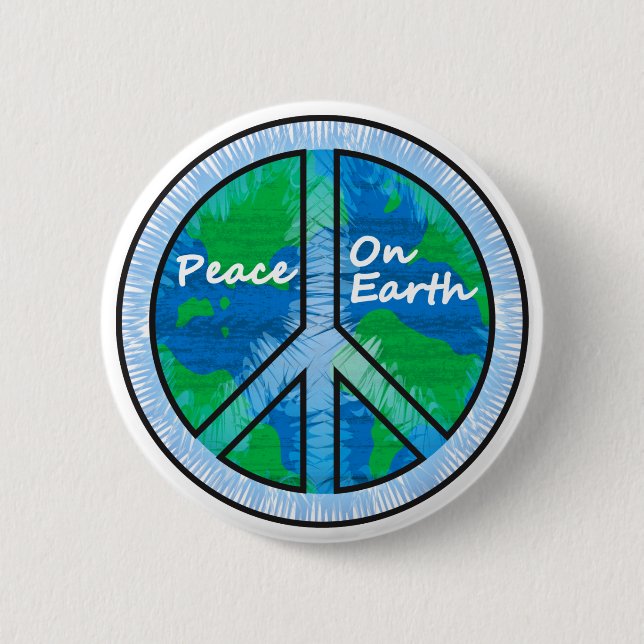 Peace on Earth 6 Cm Round Badge (Front)