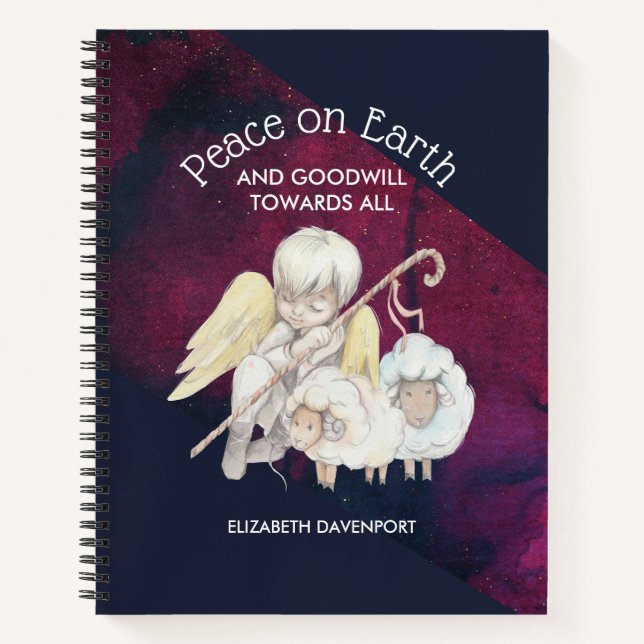 Peace on Earth and Goodwill Towards All Shepherd Notebook (Front)