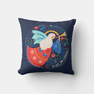 Peace on Earth Angel Design Cushion