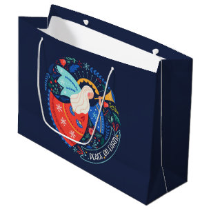 Peace on Earth Angel Design Large Gift Bag