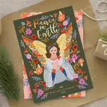 Peace on Earth Angel Floral Folk Art Earthy Green Holiday Card<br><div class="desc">Our Peace on Earth Christmas flat holiday card is inspired by the beauty and style of Scandinavian folk art but with a modern and vintage flare. Our design conveys a world of hope, love and Peace depicted through art, imagery and colour. Deep contrasts are combined with joyful bright colours of...</div>