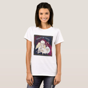 Peace on Earth Angel Shepherd & Lambs T-Shirt