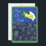 Peace on Earth Angel with Dove Flat Card<br><div class="desc">Folk Art Angel and white doves fly over a field of prickly pear in search of a peaceful holiday season. Peace on Earth is a wonderful message for Christmas, Hanukkah, or other holidays you wish to celebrate. Add your own personal message on the back.</div>