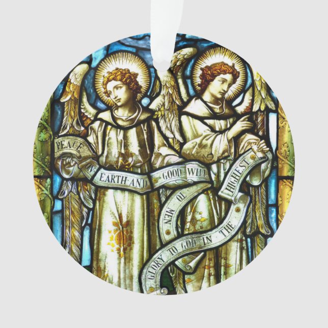 Peace on Earth Angels Christmas Ornament (Front)
