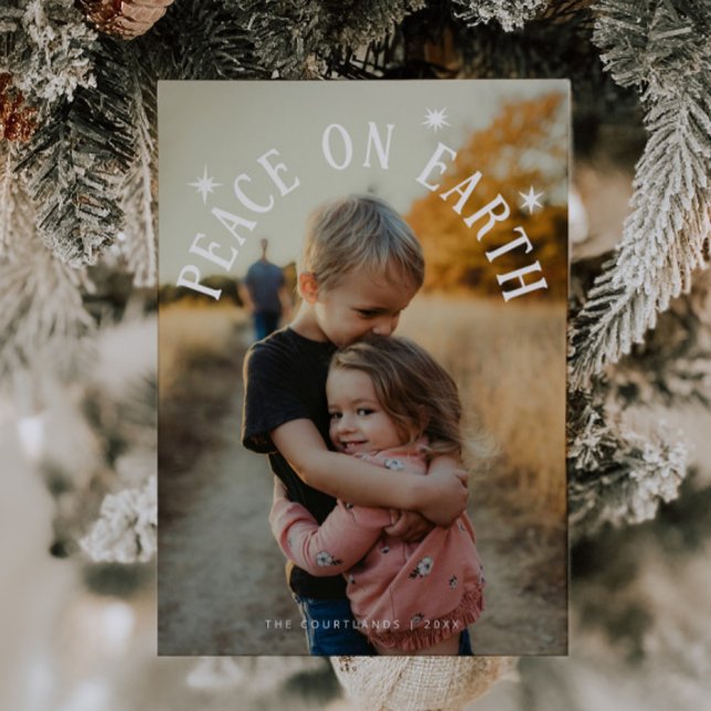 Peace On Earth Arch Christmas Photo Holiday Card (Creator Uploaded)