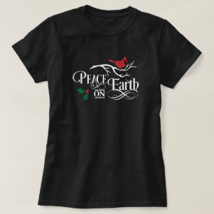 Peace On Earth at Christmas Cute Women's T-Shirt