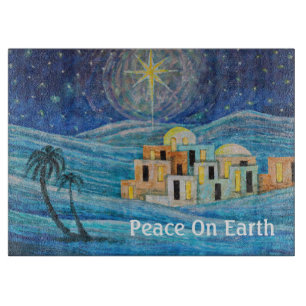 Peace On Earth Bethlehem Star  Cutting Board