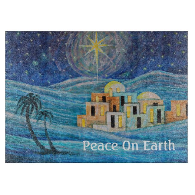 Peace On Earth Bethlehem Star  Cutting Board (Front)