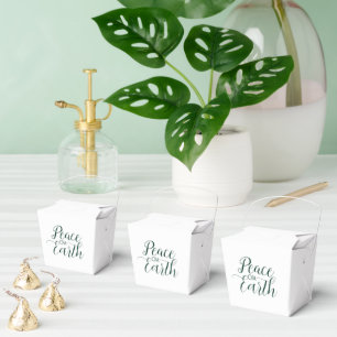 Peace on Earth Bible Verse White Christmas Favour Box