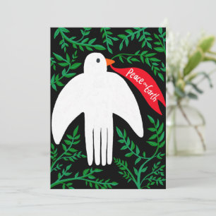 Peace on Earth Bird Dove Christmas Xmas Holiday Card
