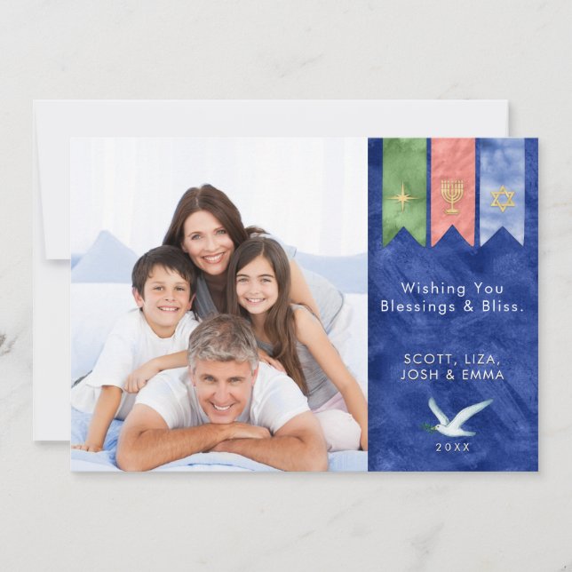 Peace on Earth | Blessings Holiday Photo (Front)