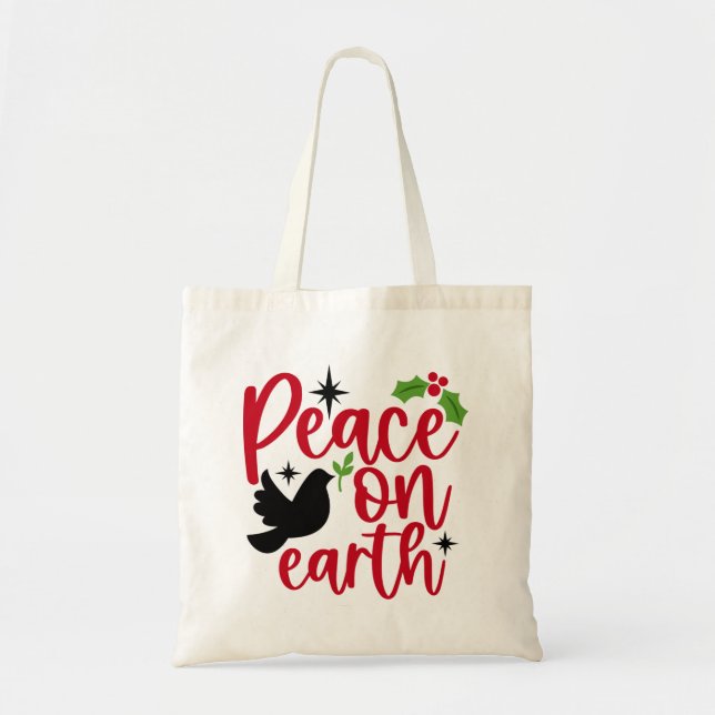 Peace on Earth Ceramic Tote Bag (Front)