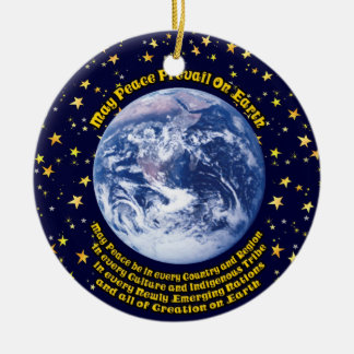 Peace on Earth Ceramic Tree Decoration