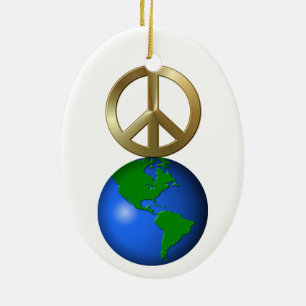 Peace on Earth Ceramic Tree Decoration