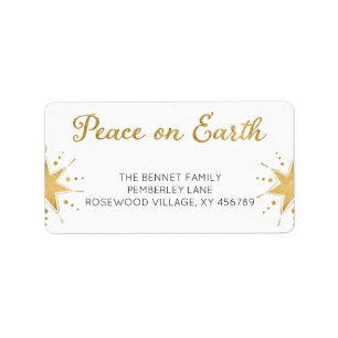 Peace on Earth Christmas Address Label