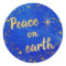 Peace on Earth Christmas Blue and Gold