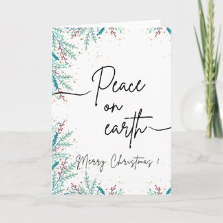 Peace on earth Christmas card