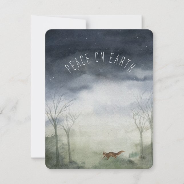 Peace on Earth Christmas Card Holiday Card  (Front)