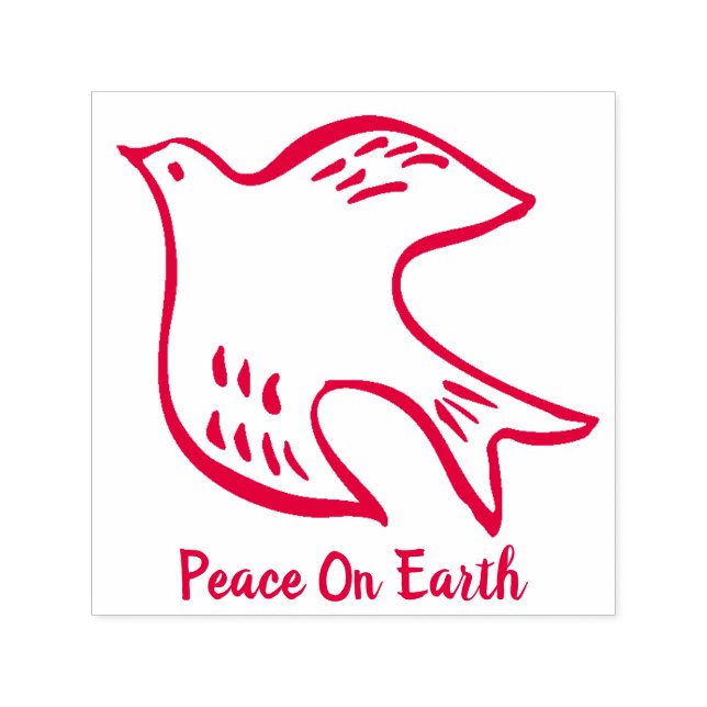 Peace On Earth Christmas Christian Dove Self-inking Stamp (Design)