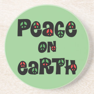 Peace On Earth Christmas Coaster