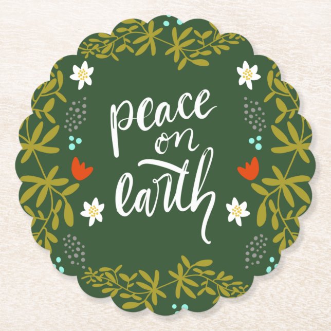 Peace on earth Christmas Coaster (Front)