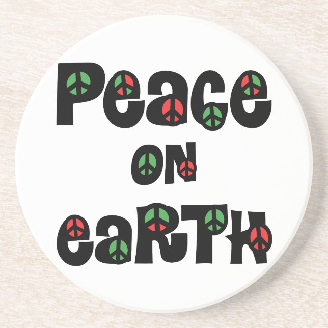 Peace On Earth Christmas Coaster (Front)
