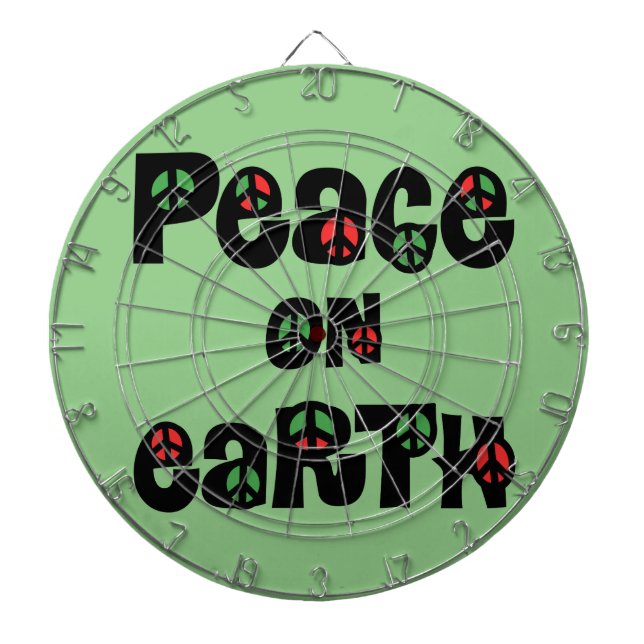Peace On Earth Christmas Dartboard (Front)