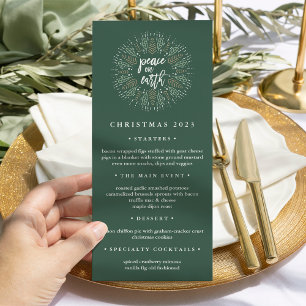 Peace on Earth Christmas Dinner Menu
