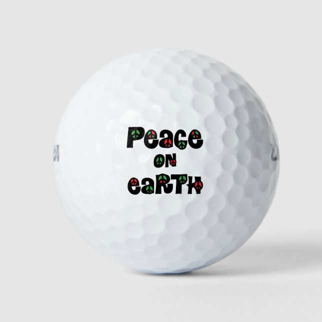 Peace On Earth Christmas Golf Balls (Front)