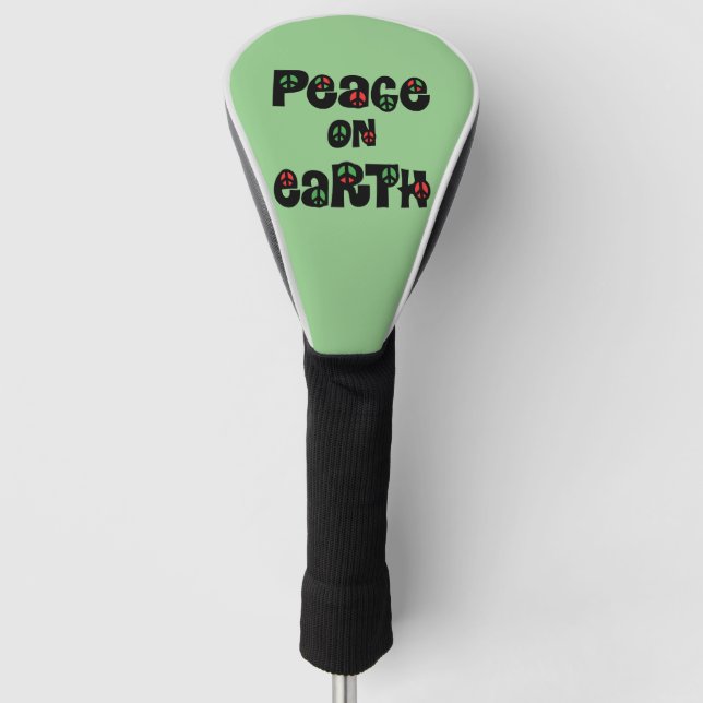 Peace On Earth Christmas Golf Head Cover (Front)