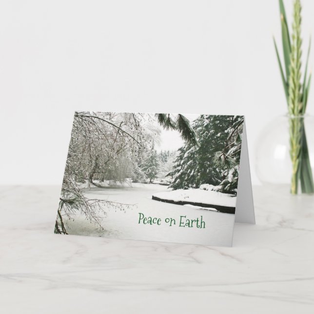 Peace on Earth Christmas Greeting Card (Front)