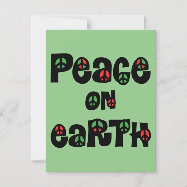 Peace On Earth Christmas Holiday Card (Front)