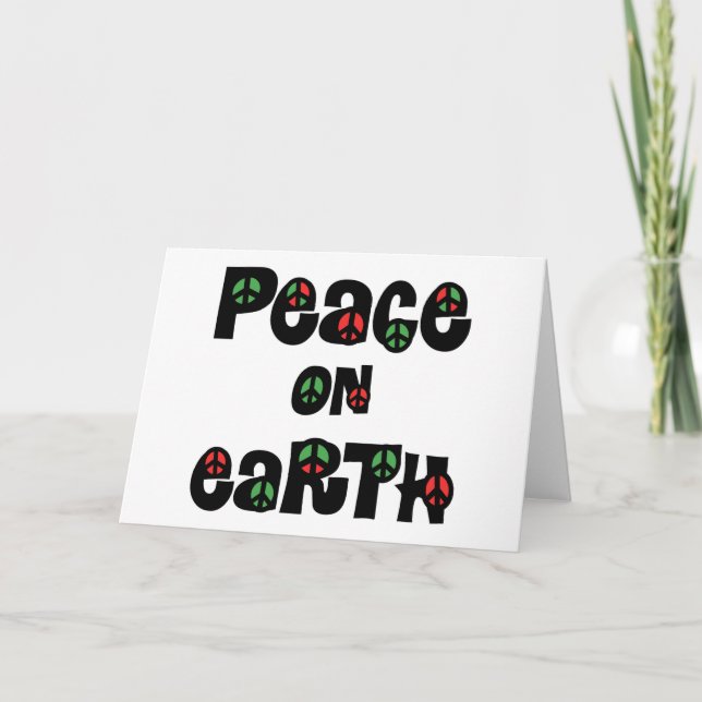 Peace On Earth Christmas Holiday Card (Front)
